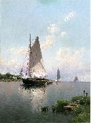 Alfred Thompson Bricher Blue Point, Long Island oil painting on canvas